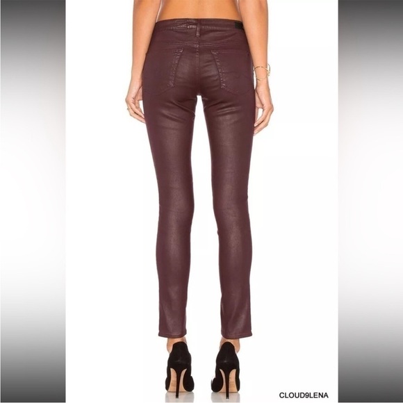 AG ADRIANO GOLDSCHMIED Legging Ankle Super Skinny Leatherette Jean Size 24R New - Picture 2 of 16